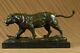 Lethal Predator De Jungle Jaguar Bronze Sculpture Milo Marbre Figurine Art Déco