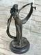 Liquidation Bronze Sculpture Statue Art D&eacute;co C. Mirval Ruban Danseuse