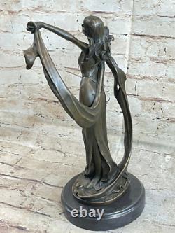 Liquidation Bronze Sculpture Statue Art Déco c. Mirval Ruban Danseuse