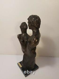 Lluis Jorda Création d'art sculpture bronze le couple signé