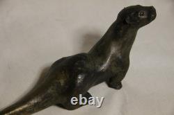 Loutre sculpture bronze d'art animalier signé LE CANN sculpteur coté, numéroté
