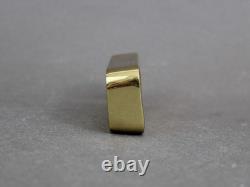 MONIQUE GERBER bronze sculpture, Vintage 1970s, Gold bar paperweight, France art
