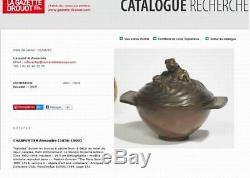 Magnif Pot Couvert Naiades En Bronze Sculpture Art Nouveau Par A Charpentier