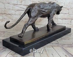 Marche Panthère Par Rembrandt Bugatti, Super Art Déco Bronze Sculpture Affaire