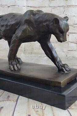 Marche Panthère Par Rembrandt Bugatti, Super Art Déco Bronze Sculpture Affaire