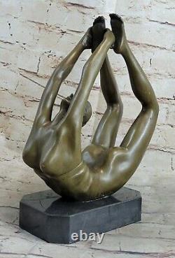 Mavchi Danseuse Mouvement Bronze Statue Sculpture Art Gymnastique Gymnaste