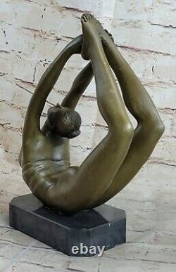 Mavchi Danseuse Mouvement Bronze Statue Sculpture Art Gymnastique Gymnaste