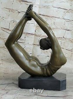 Mavchi Danseuse Mouvement Bronze Statue Sculpture Art Gymnastique Gymnaste