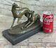 Mene Rare Bronze Chien Greyhound Whippet Statue Unique Sculpture Vintage Art