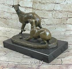 Mene Rare Bronze Chien Greyhound Whippet Statue Unique Sculpture Vintage Art