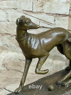 Mene Rare Bronze Chien Greyhound Whippet Statue Unique Sculpture Vintage Art