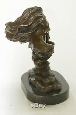 Mère Enfant Amour Bronze Sculpture Artisanal Figurine Figurine Statue Art Déco