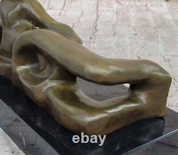 Merveilleux Abstrait Art Moderne Bronze Nu Sculpture Henry Moore Figurine Statue