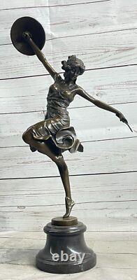 Mesmerizing Oriental Danseuse Bronze Sculpture Claire Colinet Art Nouveau Figure