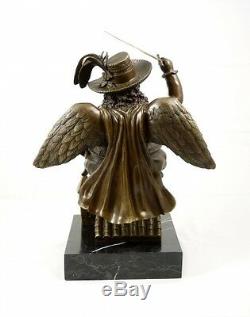 Moderne Art Bronze Sculpture Archange avec Chapeau de Botero