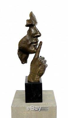 Moderne Art Bronze Sculpture Stille, Signé