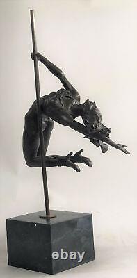 Moderne Art Bronze Sculpture le Gymnaste Européen Style Figurine Décor