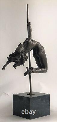 Moderne Art Bronze Sculpture le Gymnaste Européen Style Figurine Décor