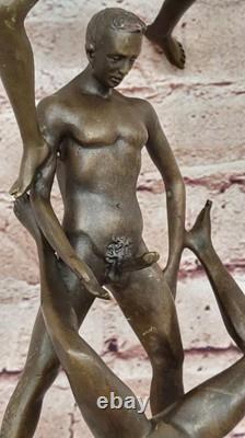 Neuf Bronze Sculpture Chair Art Statue, Femelle Art Érotique Qualité Décor Ouvre