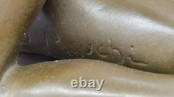 Neuf Bronze Sculpture Chair Art Statue, Femelle Man Femme Érotique Qualité Déco
