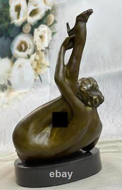 Nu Érotique Femme Figurine Bronze Sculpture Statue Figurine Art Déco Fonte Solde