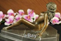 Nu Érotique Sexy Séduisant Femmes Bronze Sculpture Statue Figurine Art