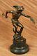 Nu Flying Mercury Bronze Statue Marbre Sculpture Art Déco Romain Mythique Large