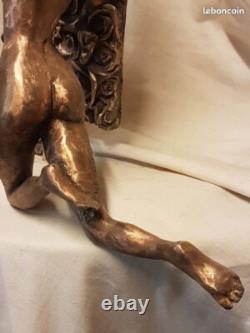 Nu aux roses nu artistique, sculpture bronze d'art signé LE CANN coté, numéroté