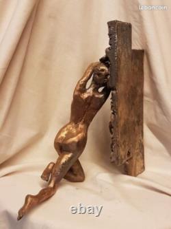 Nu aux roses nu artistique, sculpture bronze d'art signé LE CANN coté, numéroté