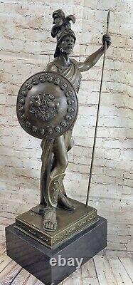 Odysseus Grec Guerrier Romain Soldat Signée Bronze Art Sculpture Statue Marbre