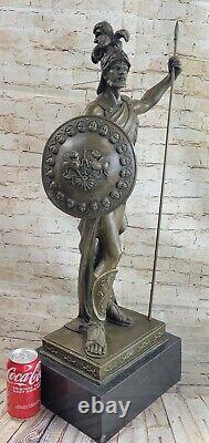 Odysseus Grec Guerrier Romain Soldat Signée Bronze Art Sculpture Statue Marbre