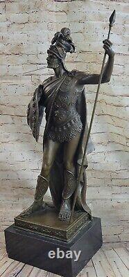 Odysseus Grec Guerrier Romain Soldat Signée Bronze Art Sculpture Statue Marbre