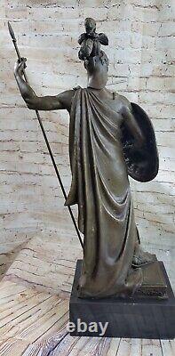 Odysseus Grec Guerrier Romain Soldat Signée Bronze Art Sculpture Statue Marbre