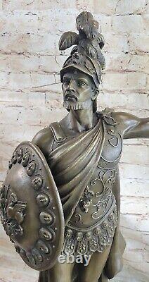 Odysseus Grec Guerrier Romain Soldat Signée Bronze Art Sculpture Statue Marbre