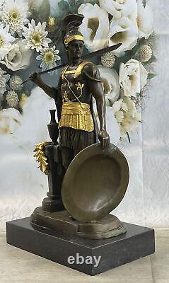 Odysseus Grec Warrior Romain Soldat Signé Bronze Art Sculpture Statue Figurine