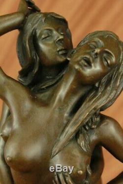 Original Mavchi Sucré Rien Érotique Lesbienne Lovers Art Bronze Statue Sculpture