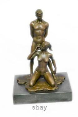 Original Sculpture en Bronze Erotique Femme Homme Nues Art Abstrait Par J. Mavchi