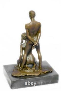 Original Sculpture en Bronze Erotique Femme Homme Nues Art Abstrait Par J. Mavchi