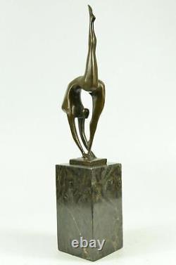 Original Signé Abstrait Ballerine Art Bronze Sculpture Lopez Figurine Statue