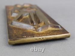 PEGGY GOLDSTEIN bronze sculpture, Vintage 1990s, Abstract signed American art