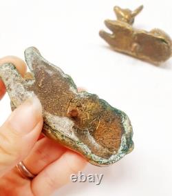 Paire Serre-livres Sculpture Animal Biches Couchées bronze Art Déco Grec