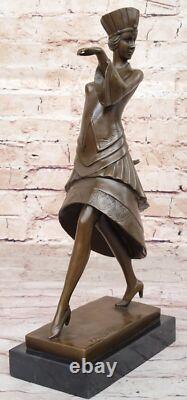 Paul Philippe`S Art Déco Bronze Sculpture Fait à la Main Égyptien Style Ouvre