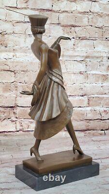 Paul Philippe`S Art Déco Bronze Sculpture Fait à la Main Égyptien Style Ouvre