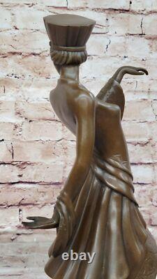 Paul Philippe`S Art Déco Bronze Sculpture Fait à la Main Égyptien Style Ouvre