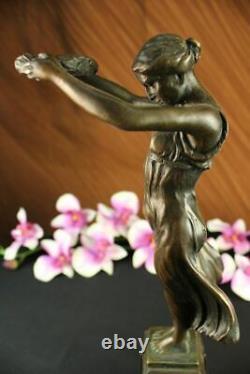 Pieds Nus Femme Bronze Sculpture Art Déco Nouveau Fonte Figurine Maison Cadeau