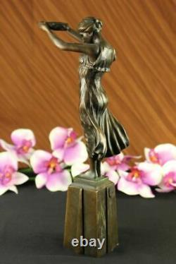 Pieds Nus Femme Bronze Sculpture Art Déco Nouveau Fonte Figurine Maison Cadeau