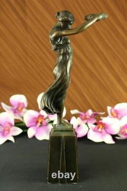 Pieds Nus Femme Bronze Sculpture Art Déco Nouveau Fonte Figurine Maison Cadeau