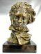 Pierre Le Faguays Max Le Verrier Sculpture Buste De Beethoven Bronze Art Déco
