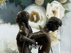 Playful Chair Gay Hommes Bronze Sculpture Érotique Art Signée Original Ouvre