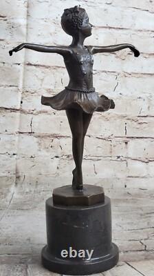 Preiss Art Déco Ballerine Danseurs Bronze Signée Milo Classique Danse Sculpture